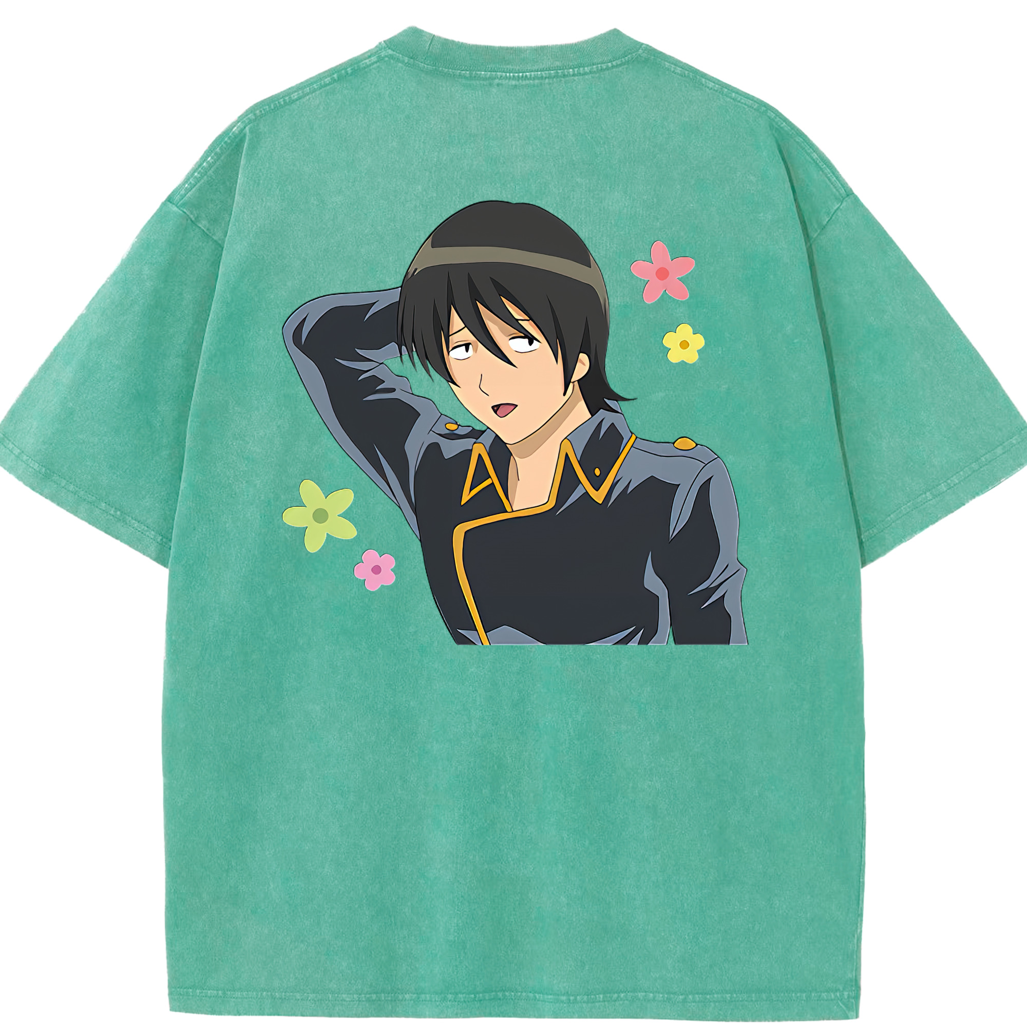 （画像用） ぎんたま 坂田銀時（さかたぎんとき） 神楽 志村新八（しむら しんぱち） GINTAMA Sakata Gintoki Kagura Shimura Shinpachi 綿100% ヴィンテージ風 半袖Tシャツ（背面プリント）